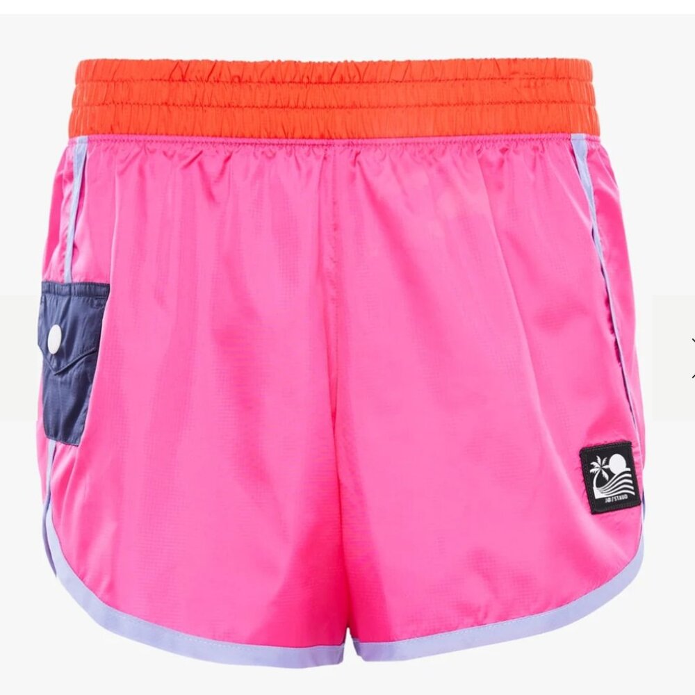 STAUD and New Balance running shorts, like new condition Fuchsia Purple, runners